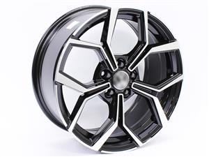 17″ XS AV-51 5/100 Black Machine Face Alloy Wheels