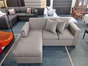 L-shaped daybed couch on