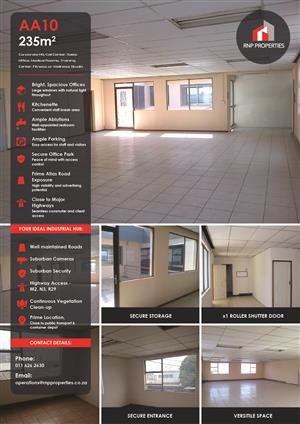 AA10 – 235m² Premium Head Office, Call Center Space To Let
