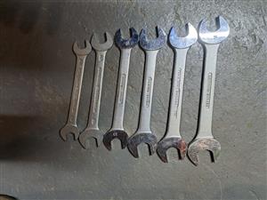 Gedore Flat End Spanner Set 32mm to 20mm For Sale - Like New