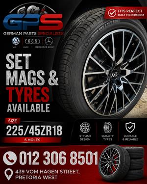 MAGS & TYRES – SIZE 225/45ZR18 FOR SALE   