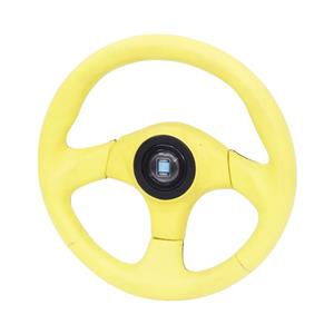 JJ-Racing Sport Steering Wheel in Canary Yellow Vinyl Leather Finish