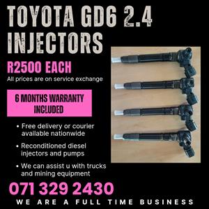 TOYOTA GD6 2.4 INJECTORS FOR SALE WITH WARRANTY 