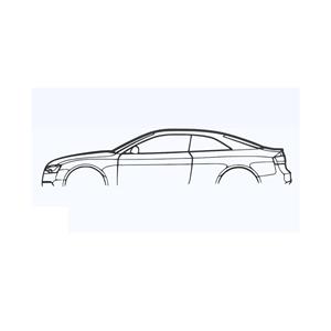 Steel Silhouette Wall Art - Audi S5 Coupe 1700X600X2MM