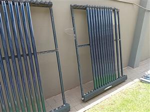 Manifold with 20 evacuated tubes on the frame