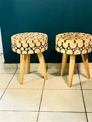 Three-legged side tables
