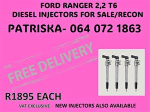 RANGER 2,2 T6 DIESEL INJECTORS FOR SALE NEW OR USED TO RECON