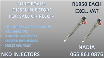 DIESEL INJECTORS FOR SALE FOR FORD FOCUS - 6 MONTHS WARRANTY