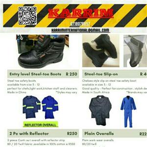 overalls and safety boots 