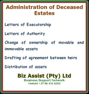 Administration of Deceased Estates