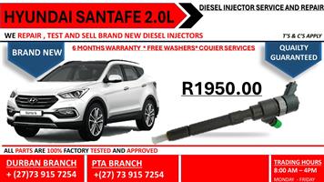 Hyundai Santafe 2.0L Diesel Injectors 