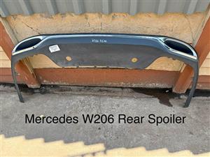 Mercedes W206 Rear Back Bumper Spoiler