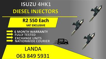 ISUZU 4HK1 DIESEL INJECTORS FOR SALE OR RECON WITH WARRANTY 