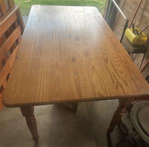 Colonial style solid Pine wood dining table