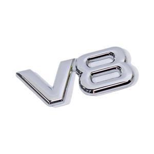 V8 Performance Chrome Sticker Badge