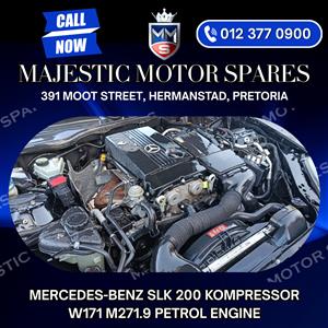 Mercedes-Benz SLK 200 Kompressor W171 M271.9 Petrol Engine for Sale – Used 