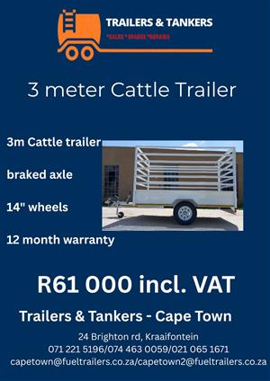 3m Cattle Trailer (braked axle)