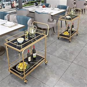 NEW 2 Tier Gold Storage Utility Trolley Cart
