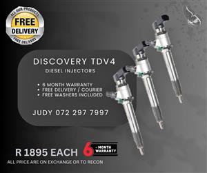 Discovery TDV4 Diesel Injectors for sale on service exchange or to recon