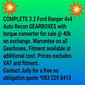 Ford Ranger Complete 3.2  4 x 4 Recon Gearboxes for sale