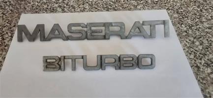 Maserati Biturbo Badges.