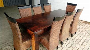 Coricraft 8 seater table and chairs