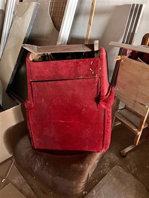 Couches (red + brown) — Clearance, Mayfair