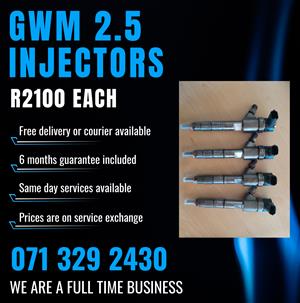 GWM 2.5 INJECTORS FOR SALE WITH WARRANTY 