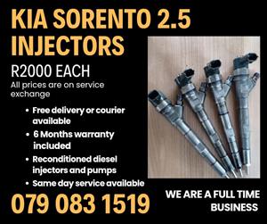 KIA SORENTO 2.5 INJECTORS FOR SALE WITH WARRANTY 