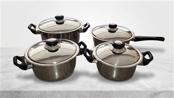 8 Piece Stainless Steel Pot Set