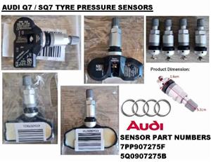 VW Touareg tyre pressure monitor sensors TPMS