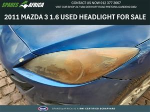 USED HEADLIGHT  - MAZDA 3 2011 1.6