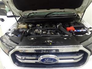2017 Ford Ranger Double Cab 2.2 6 speed 4x2 Manual, Diesel White Color  Sparekey 96000km 