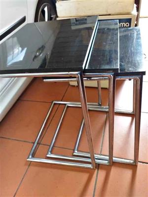 Stainless steel side tables