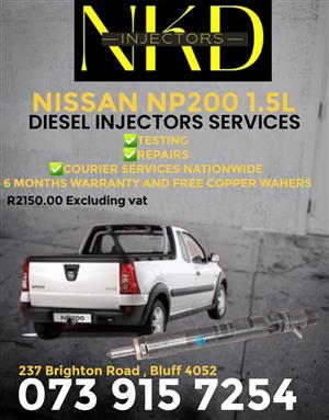  NISSAN NP200 1.5L INJECTORS MESSAGE US NOW TO RECON 
