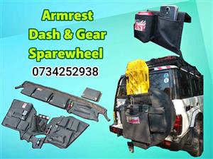 Armrests, Dashcovers, Gear, Sparewheel & 4x4 Canvas