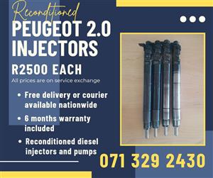 PEUGEOT 2.0 INJECTORS FOR SALE WITH WARRANTY INCLUDED 