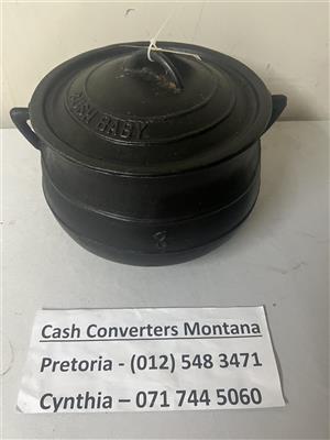 CAST IRON MINI POTJIE POT 1/4 3-LEG BLACK - Core Catering