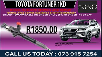 Toyota Fortuner 1KD Diesel Fuel Injectors 