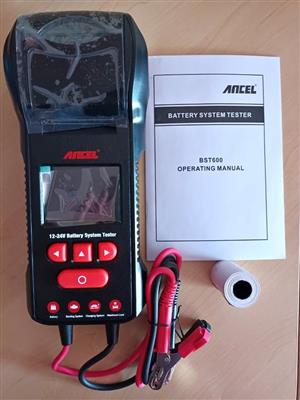ANCEL BST600 12V AND 24V BATTERY TESTER WITH BUILT-IN PRINTER