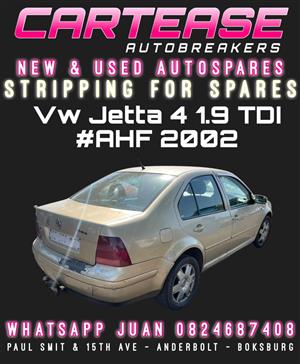 VW JETTA 4 1.9TDI #AHF 2002 STRIPPING FOR SPARES