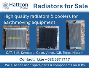 Radiators and coolers for earthmoving equipment