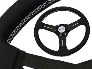 Twin spoke Black Steering Wheel 330mm