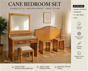 Beautiful vintage cane/rattan bedroom set