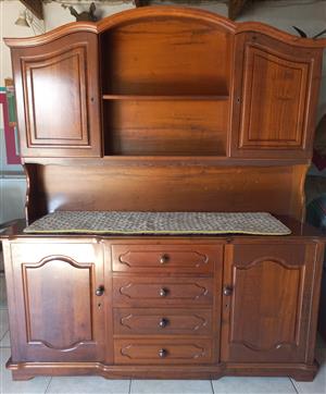 Solid Imbuia sideboard with a matching hutch