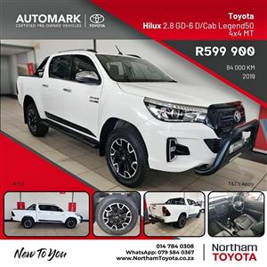 2019 TOYOTA HILUX 2.8GD-6 RAIDER LEGEND 50 4X4 MANUAL