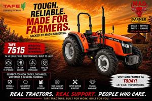 New Tafe 7515 tractors for sale at Mad Farmer SA