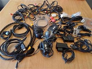 Cables, HDMI, chargers, etc