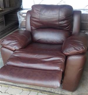 Genuine Leather Recliner Chair.