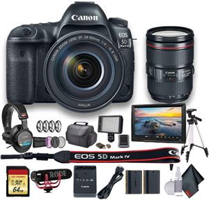 Canon EOS 5 D Mark IV DSLR Camera with 24-105mm f/4L II Lens
